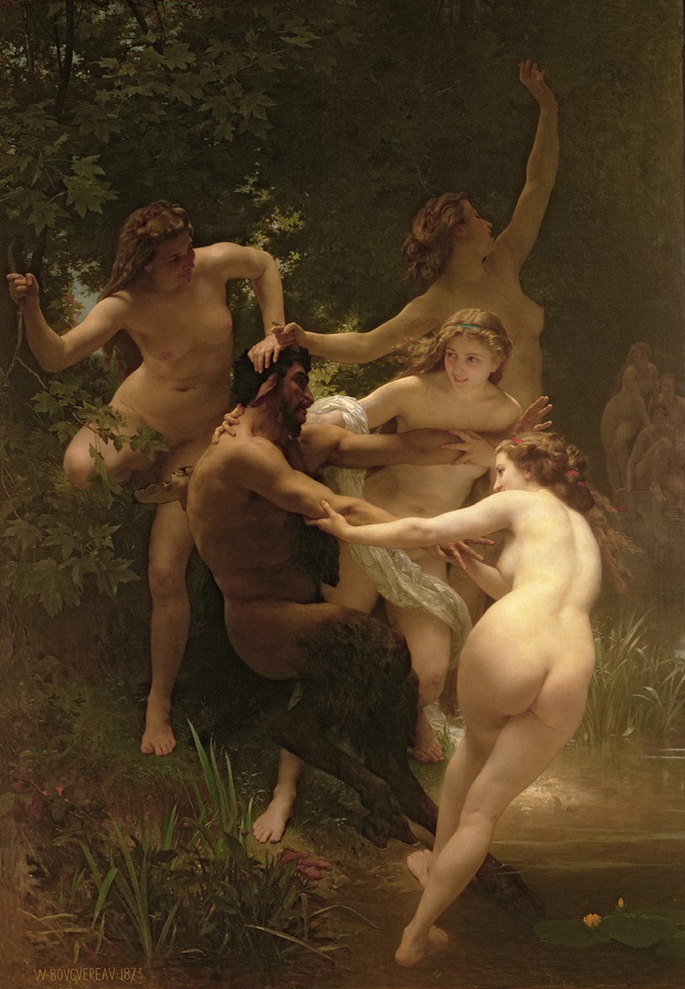 布格罗油画作品欣赏-《森林之神》