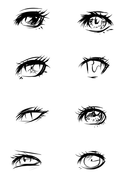 女生漫画眼睛简笔画 2图片