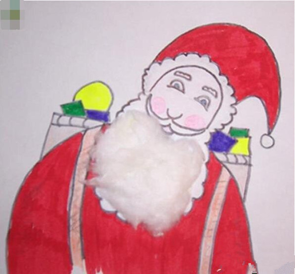 圣诞老人儿童画教程