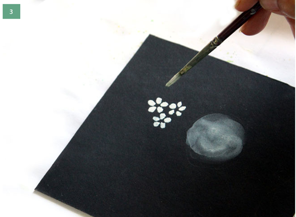 漫天飘雪丙烯手绘樱花的画法教程