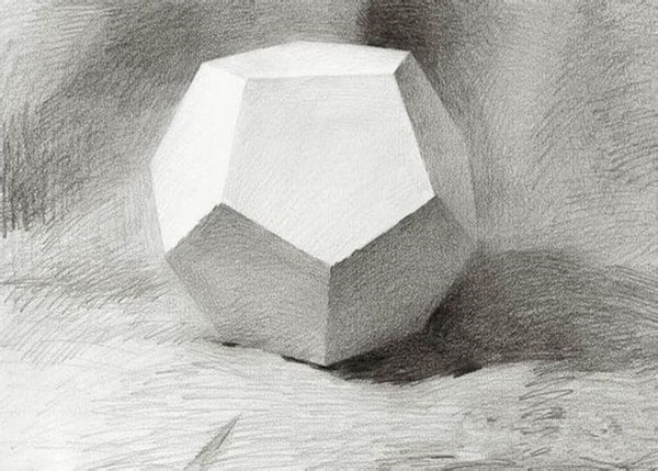 素描几何体正五边形多面体的绘画技法