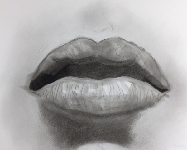 超写实素描嘴巴的详细画法教程