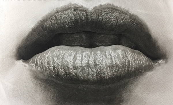 超写实素描嘴巴的详细画法教程
