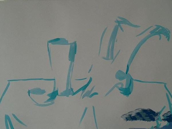 水粉静物写生教程：羊头骨,瓷瓶,瓷碗绘画步骤