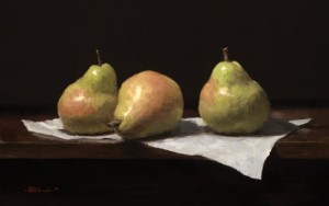 油画梨子的画法