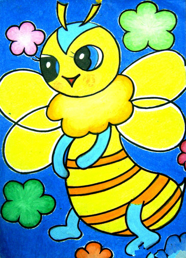 儿童画小蜜蜂图片大全