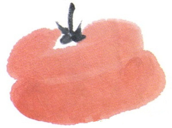 简单易学的儿童国画柿子画法步骤