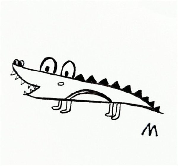 简单鳄鱼怎么画？