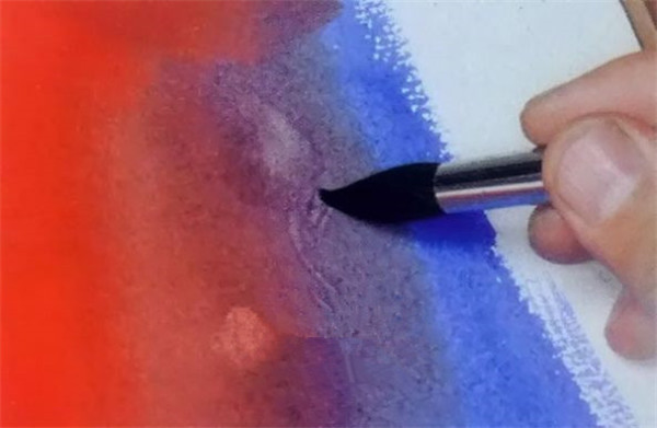 水彩画的基本技法之溶解法
