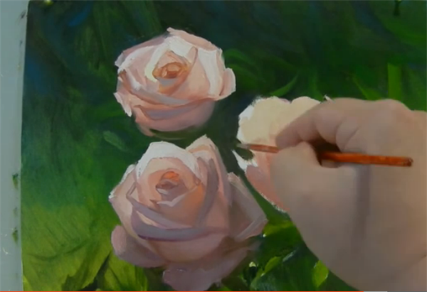 油画玫瑰花画法步骤