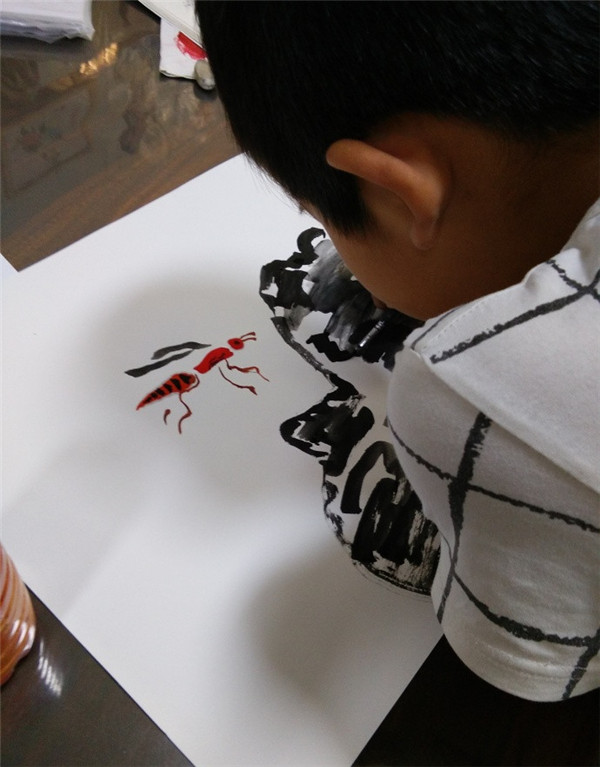 儿童国画蜻蜓的画法步骤