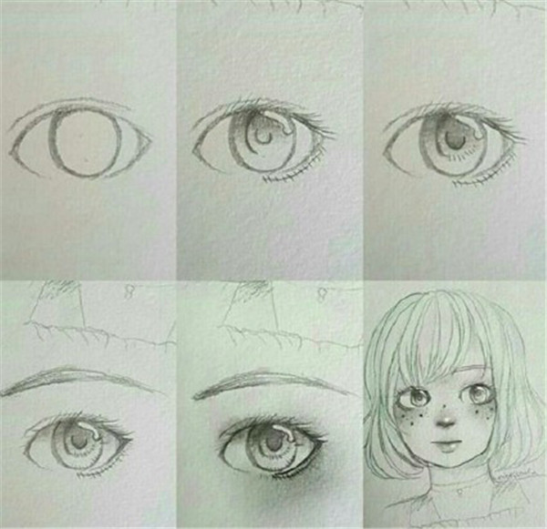 手绘漫画眼睛的画法