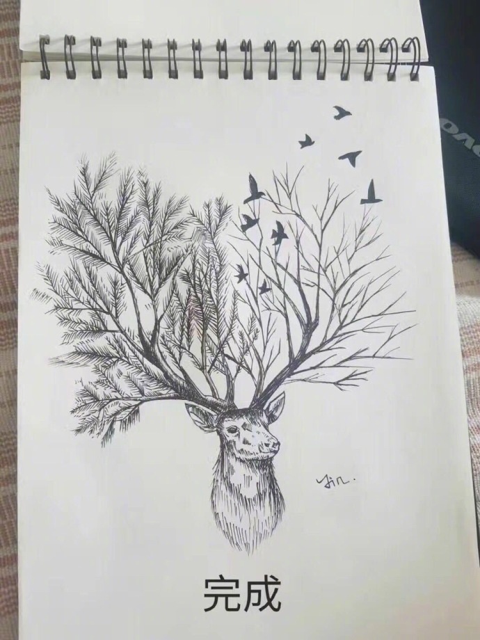 简单的手绘麋鹿教程