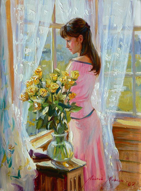 俄罗斯画家安德烈马钦美女油画作品欣赏