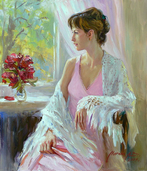 俄罗斯画家安德烈马钦美女油画作品欣赏