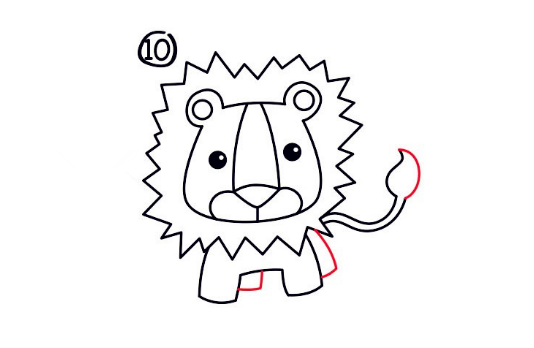 狮子怎么画简笔画步骤