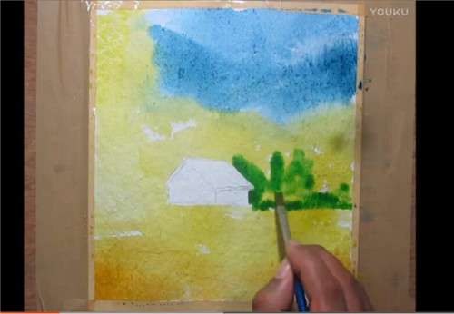 水彩画入门：简单的风景水彩画视频教程