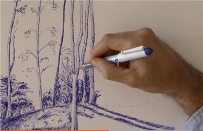 树怎么画?钢笔画森林视频教程