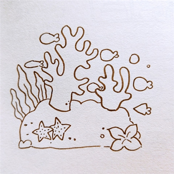儿童画珊瑚怎么画?珊瑚儿童画教程
