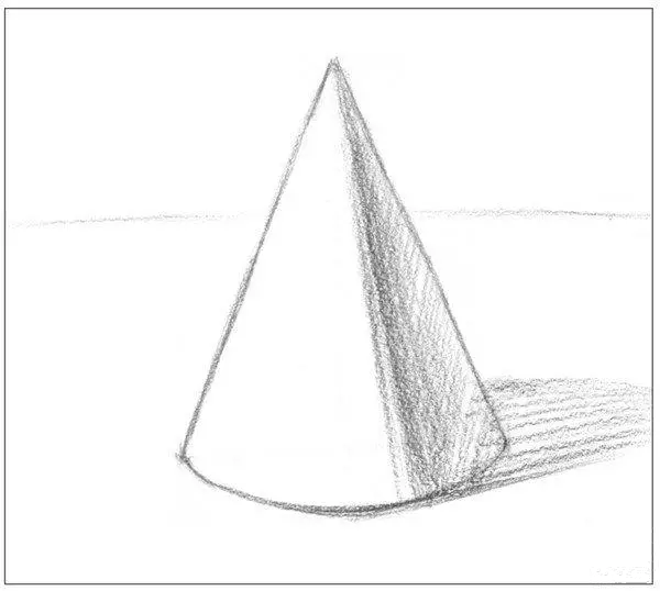 素描入门：素描圆锥体的画法教程