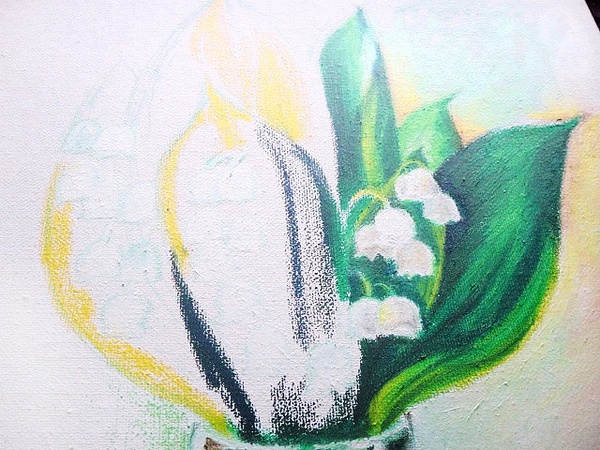 油画棒花卉教程：油画棒花卉画法