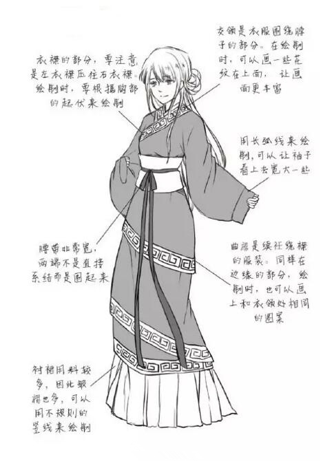 漫画汉服怎么画?汉服漫画绘画教程