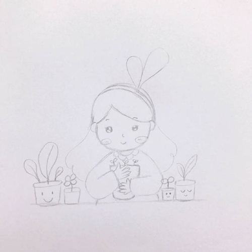 儿童画教程:画小女孩简单又漂亮