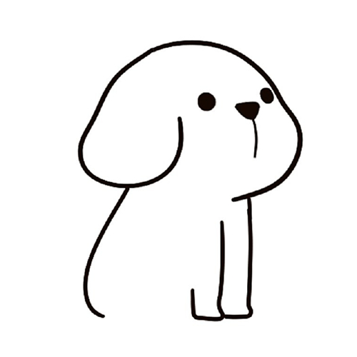 简笔画教程：可爱的小狗怎么画一步一步教