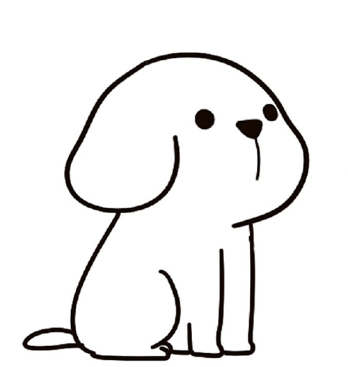 简笔画教程：可爱的小狗怎么画一步一步教