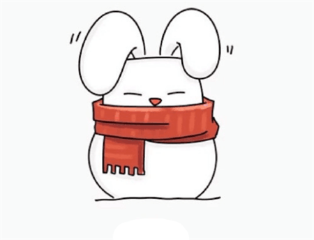 儿童画小动物教程：雪兔子的儿童画画法