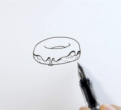 甜甜圈怎么画?甜甜圈简笔画教程