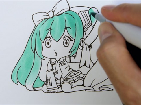 初音未来怎么画?Q版初音未来漫画教程