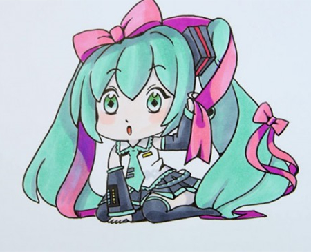 初音未来怎么画?Q版初音未来漫画教程