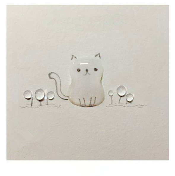简笔画教程：3D猫咪的简笔画画法教学