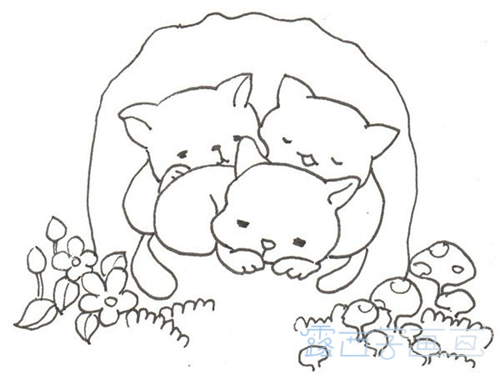 小猫怎么画?儿童画小猫教程