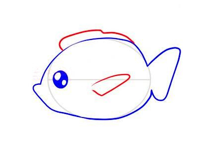 简笔画教程：画鱼的简笔画步骤