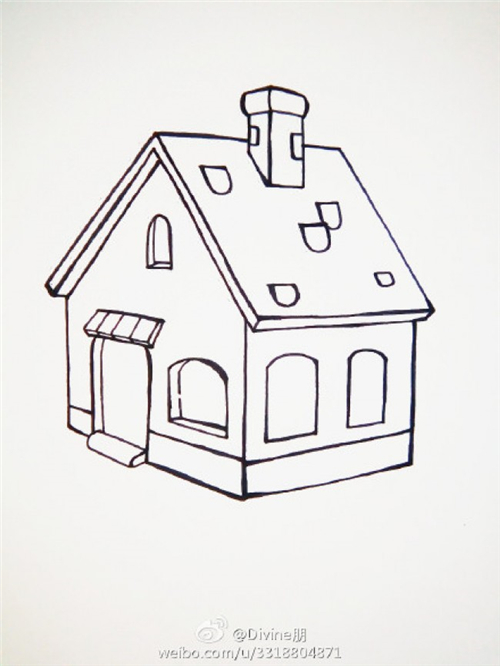 儿童画房子怎么画?儿童画房子步骤图