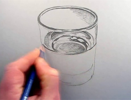 素描玻璃杯怎么画?素描玻璃杯的画法步骤