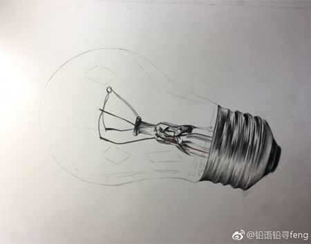 素描教程：素描画灯泡的画法