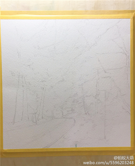 风景水彩画教程：水彩画树林的画法