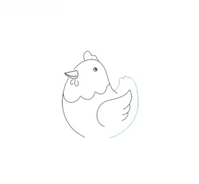 母鸡简笔画的画法