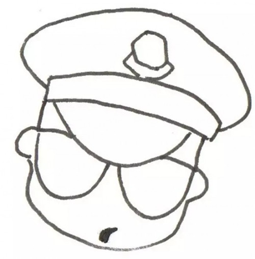 儿童画教程：警察叔叔儿童画画法