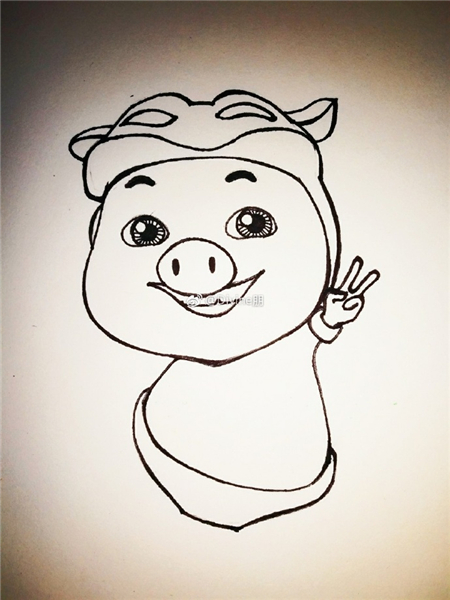 怎么画猪猪侠简笔画?一步一步教你画猪猪侠