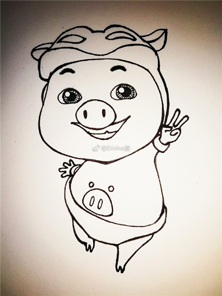 怎么画猪猪侠简笔画?一步一步教你画猪猪侠