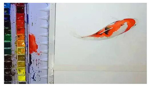 水彩画金鱼绘画步骤