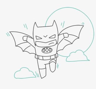 蝙蝠侠怎么画?蝙蝠侠简笔画教程