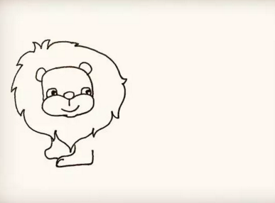 狮子简笔画教程：教你画彩色的狮子简笔画