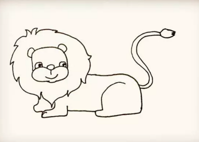 狮子简笔画教程：教你画彩色的狮子简笔画