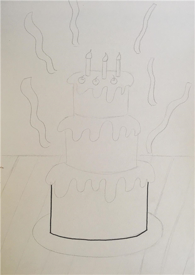 儿童画生日蛋糕怎么画?儿童画生日蛋糕范画