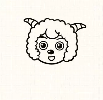 喜羊羊简笔画步骤图